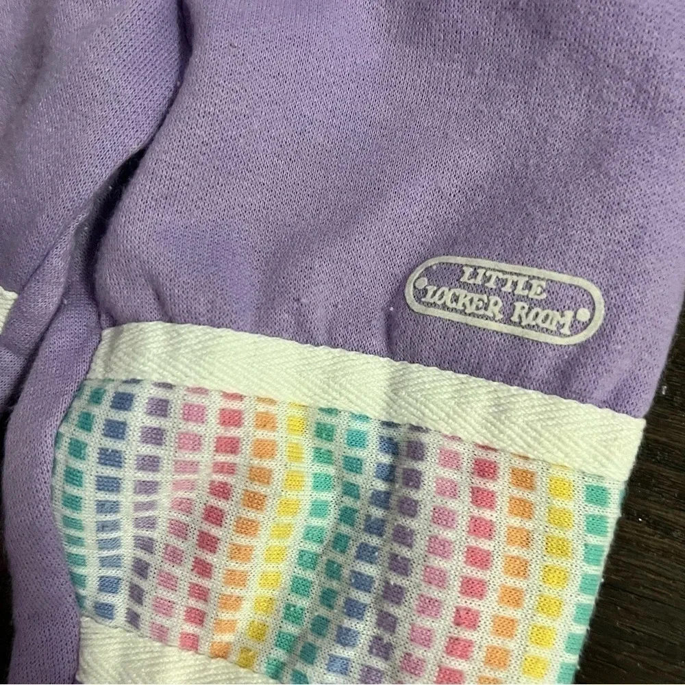 Vintage 12 month baby girl bundle lot purple pants and short sleeve shirt